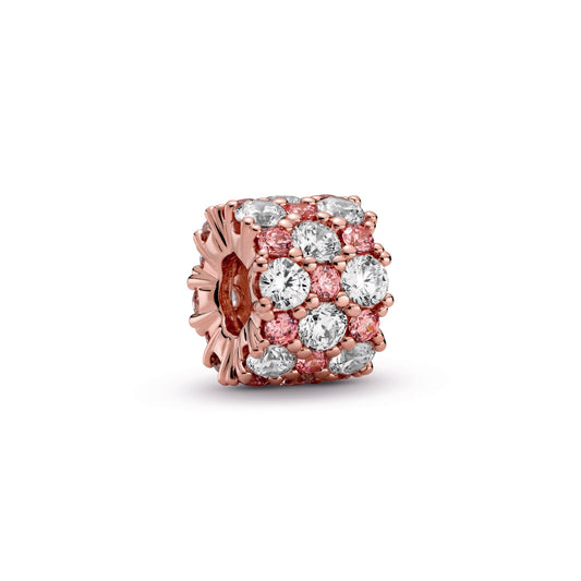 Charm – 14k Rose Gold-Plated – Pink & Clear Sparkle