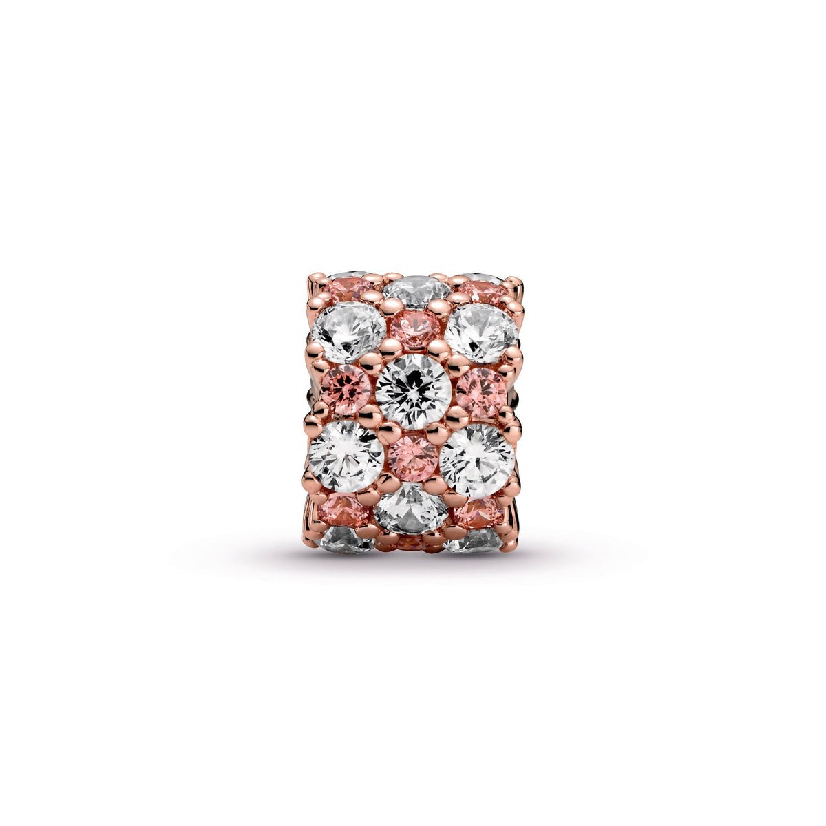 Charm – 14k Rose Gold-Plated – Pink & Clear Sparkle