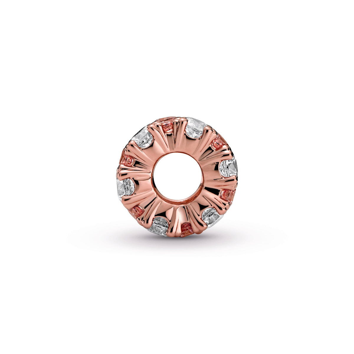 Charm – 14k Rose Gold-Plated – Pink & Clear Sparkle