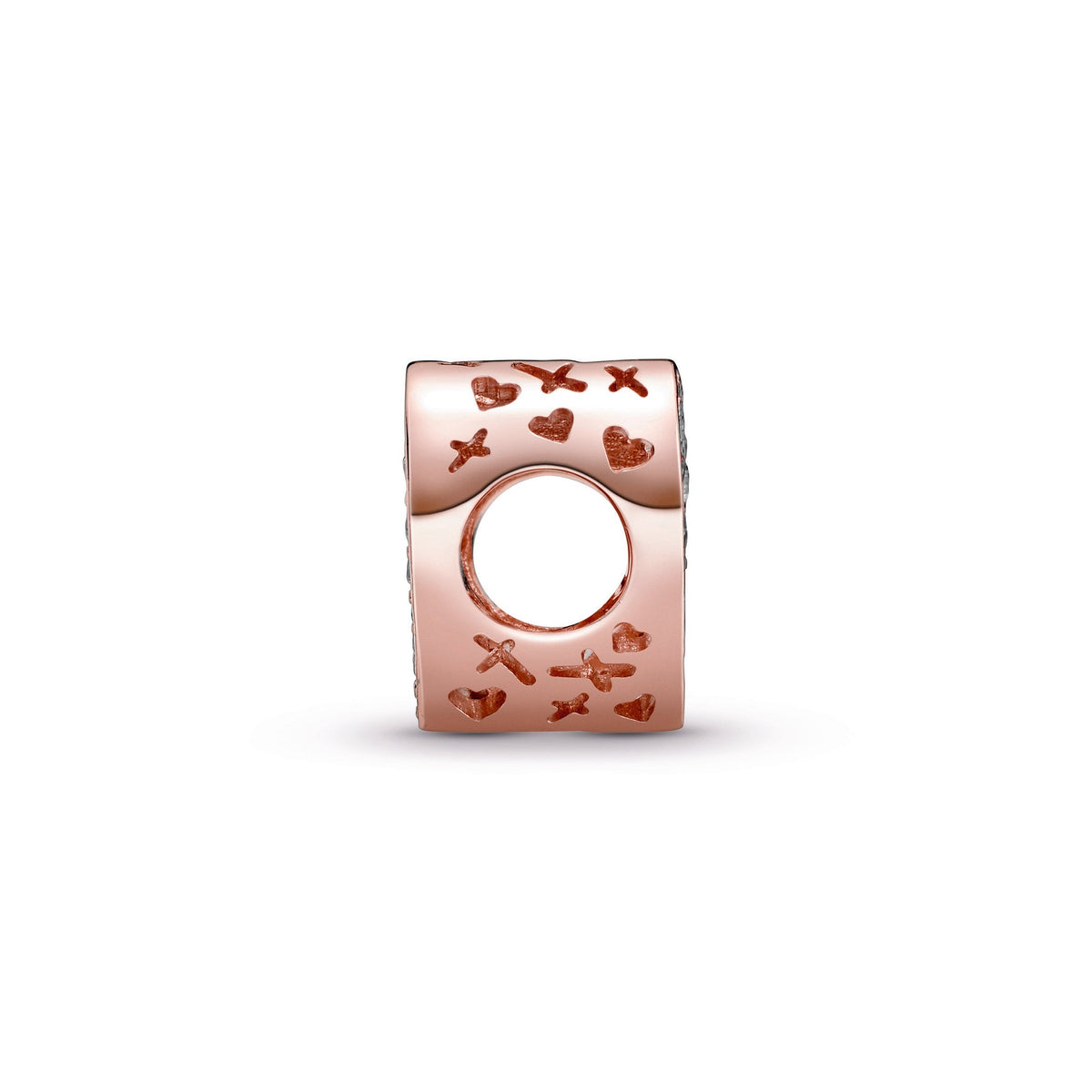 Charm – 14k Rose Gold-Plated – Sparkling Freehand Heart