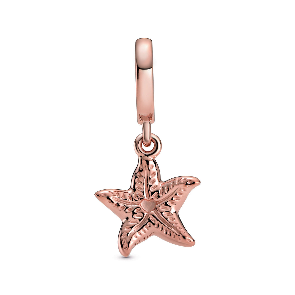 Dangle Charm – 14k Rose Gold-Plated – Sparkling Starfish