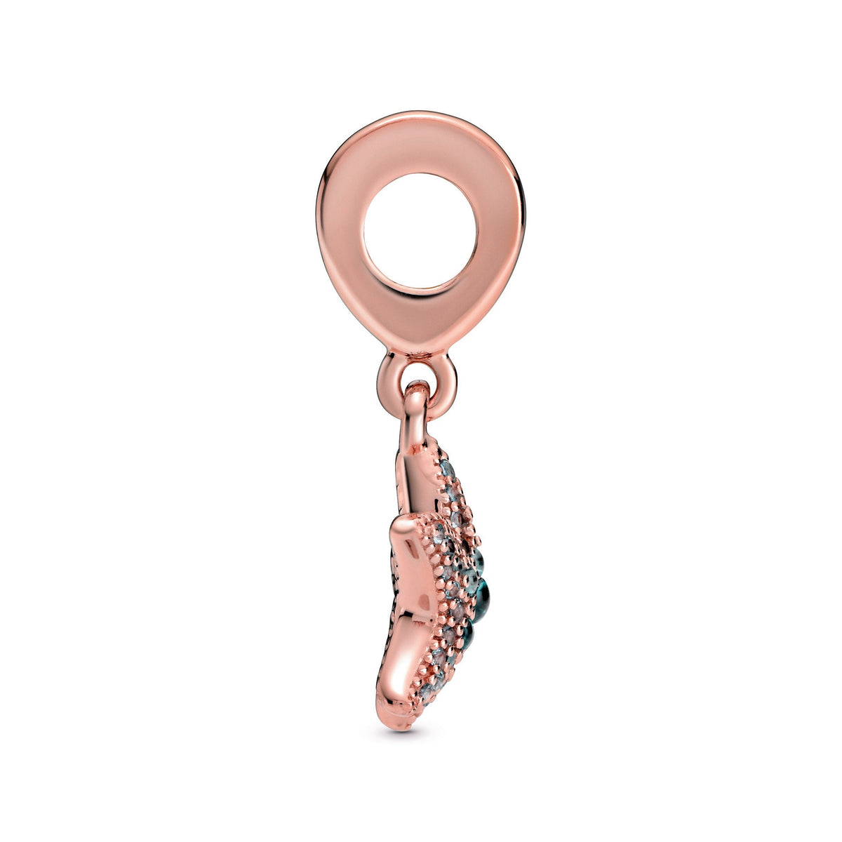 Dangle Charm – 14k Rose Gold-Plated – Sparkling Starfish