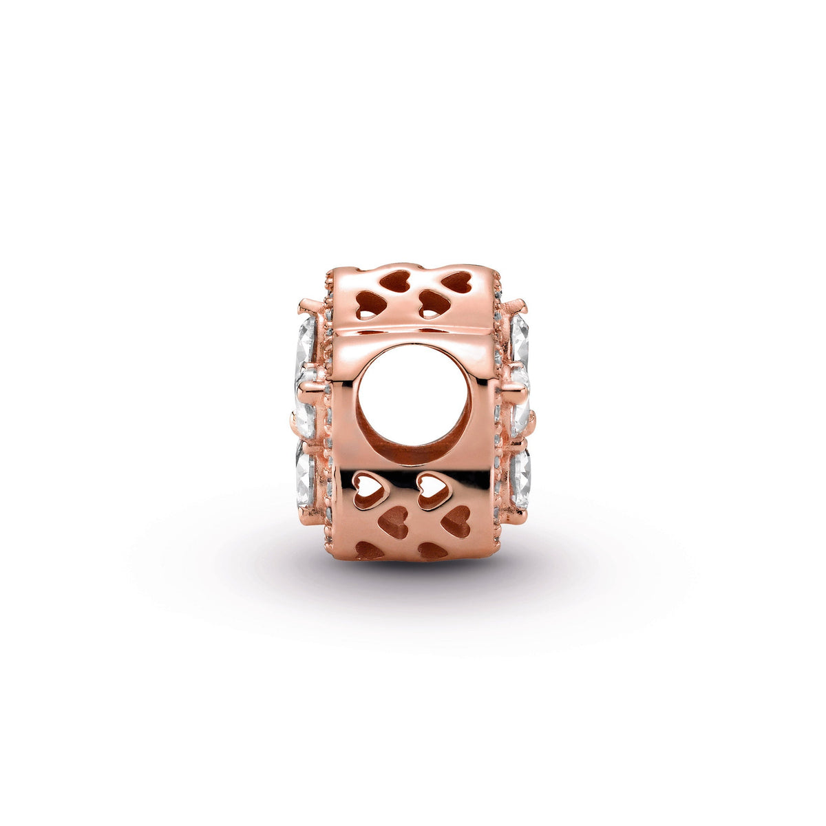 Charm – 14k Rose Gold-Plated – Sparkling Snowflake Pavé
