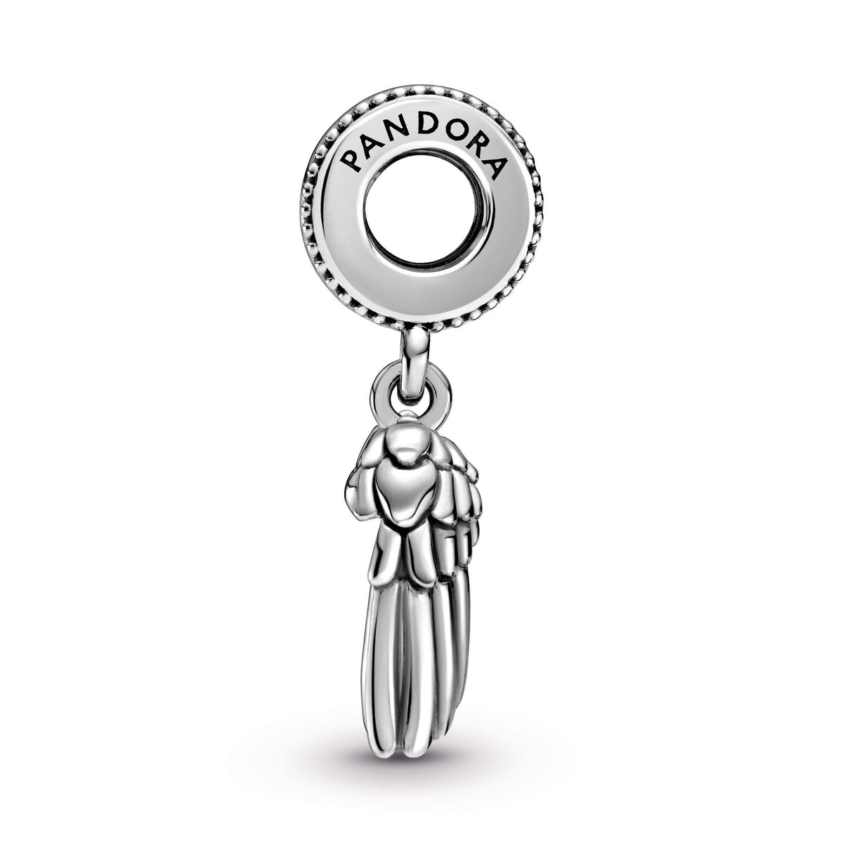 Dangle Charm – 14k Rose Gold-Plated – Pandora Club 2021 Angel Wings & Heart