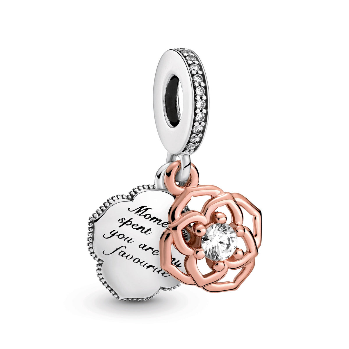 Dangle Charm – 14k Rose Gold-Plated – Two-tone Rose