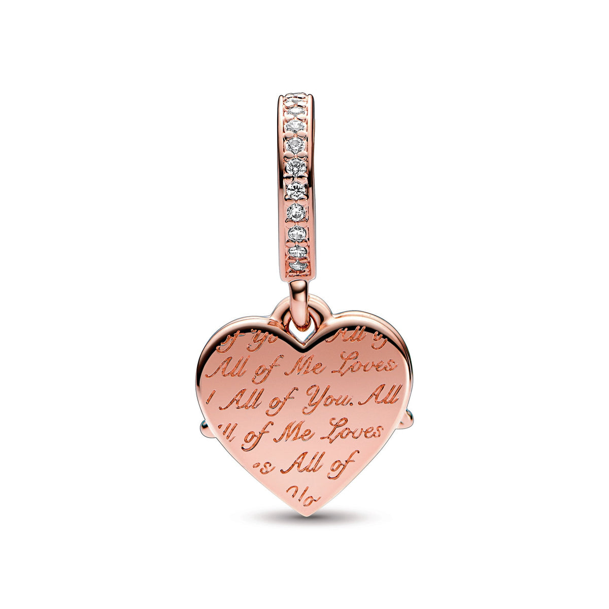 Dangle Charm – 14k Rose Gold-Plated – Heart & Mum