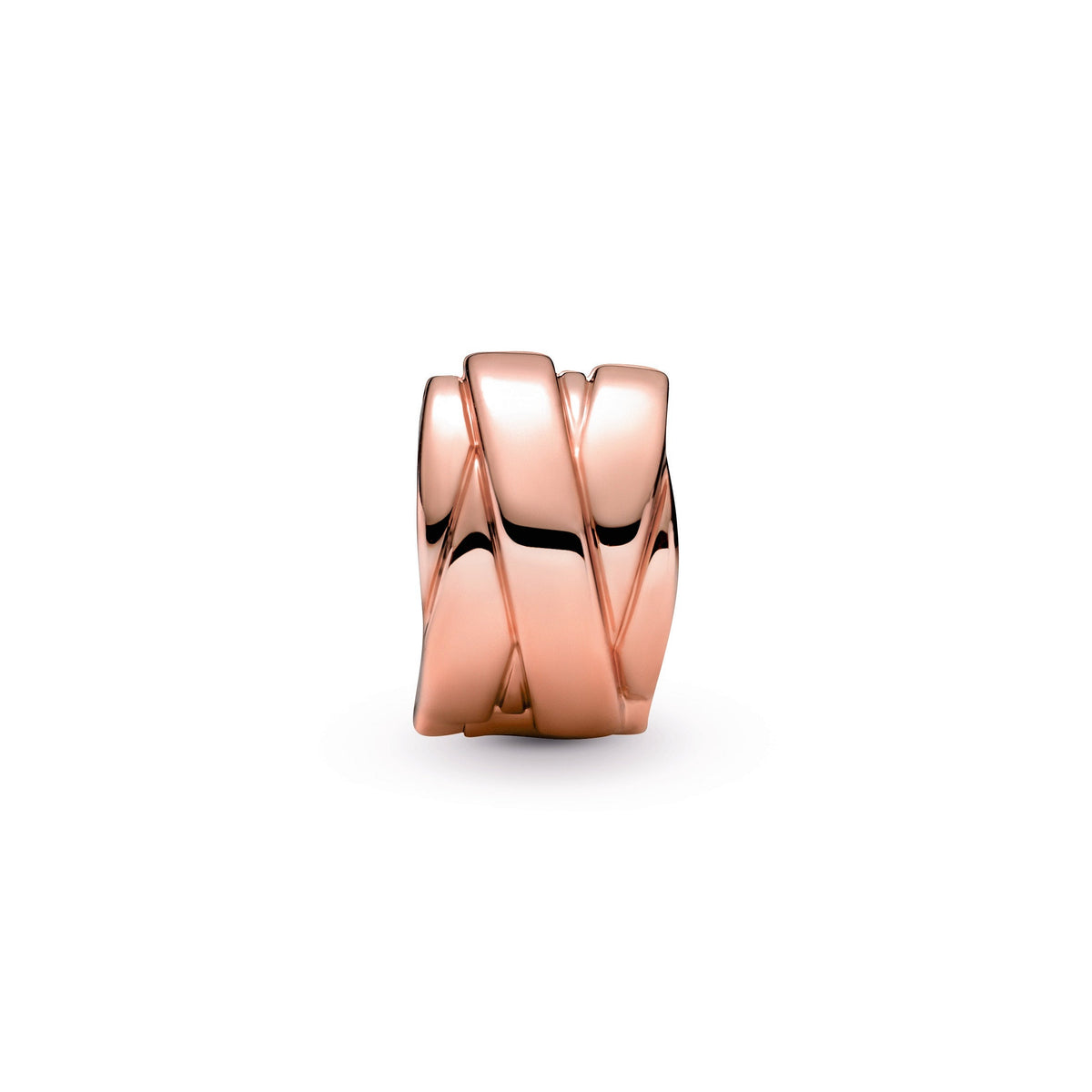 Clip Charm – 14k Rose Gold-Plated – Polished Ribbons