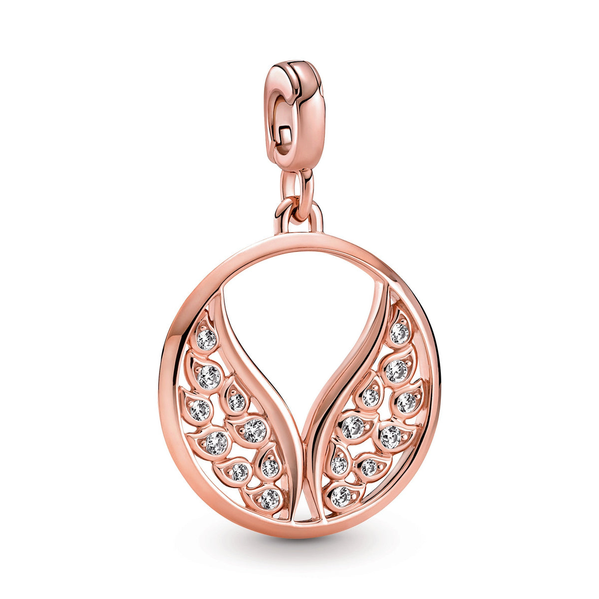 Charm – 14k Rose Gold-Plated – Pandora ME Burning Wings Medallion