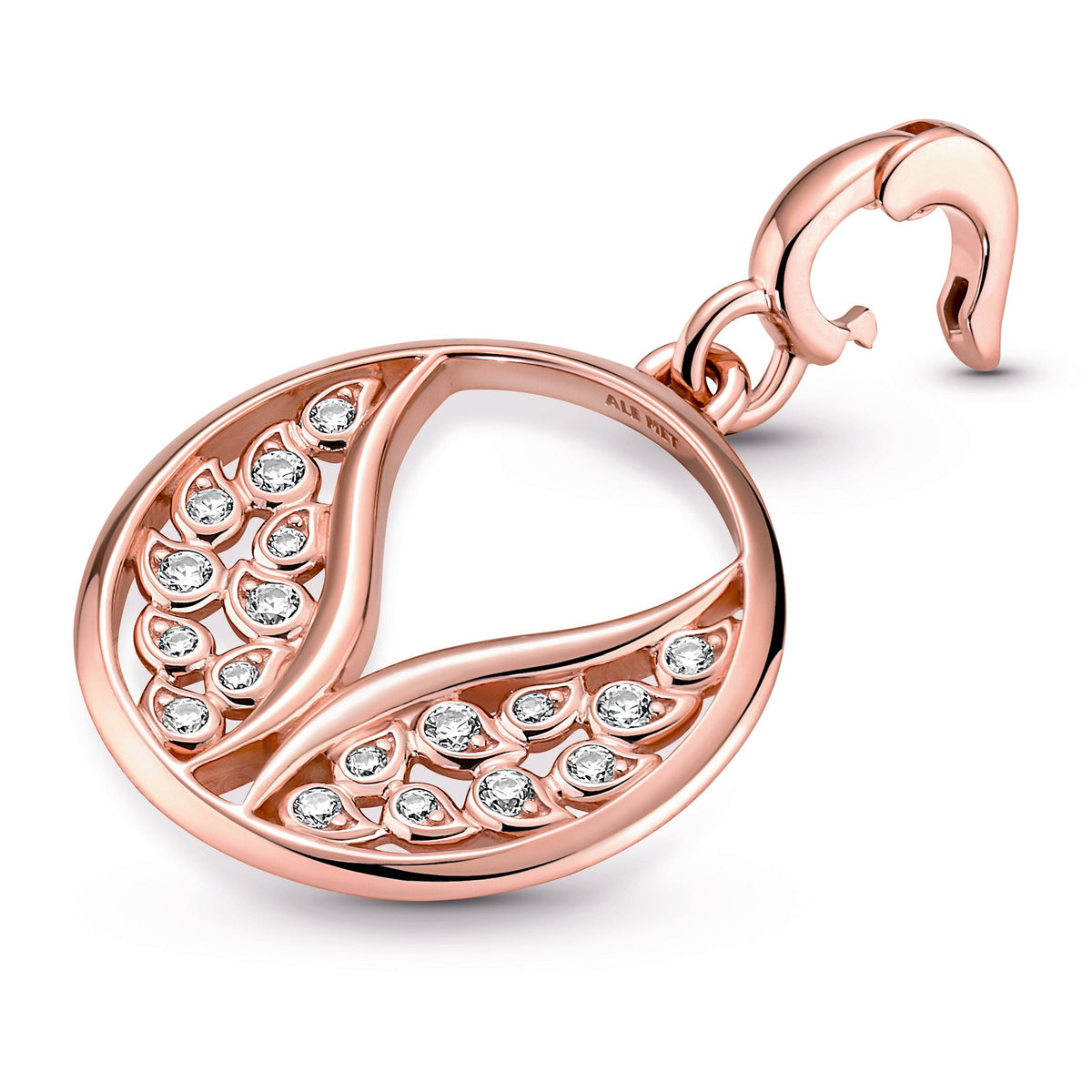 Charm – 14k Rose Gold-Plated – Pandora ME Burning Wings Medallion