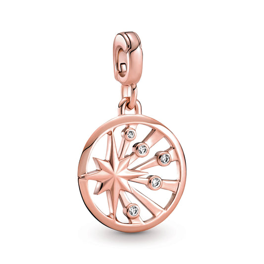 Charm – 14k Rose Gold-Plated – Pandora ME Rays of Life Medallion