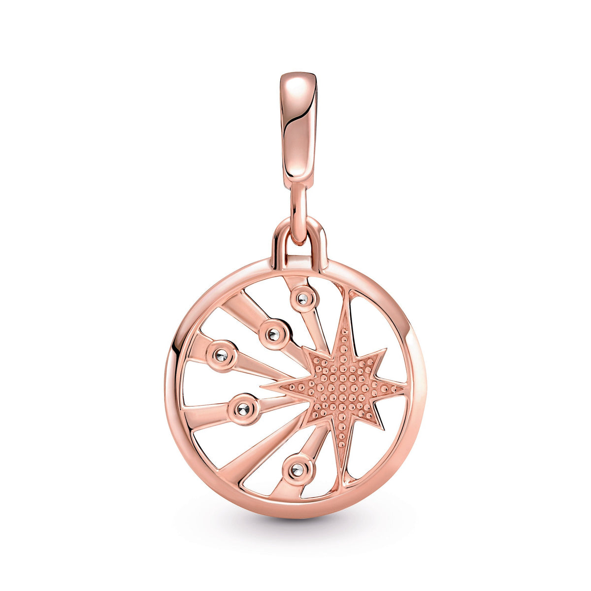 Charm – 14k Rose Gold-Plated – Pandora ME Rays of Life Medallion