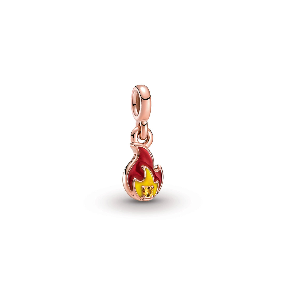 Charm – 14k Rose Gold-Plated – Pandora ME Burning Flame Mini Dangle