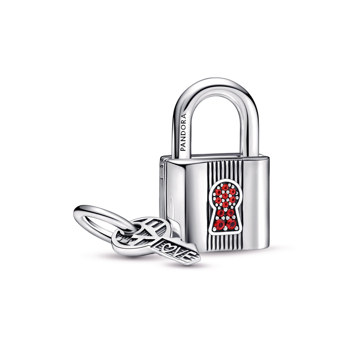Dangle Charm – Sterling Silver – Padlock and Key
