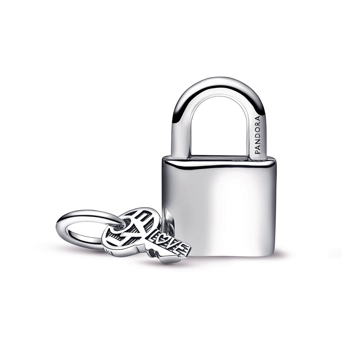 Dangle Charm – Sterling Silver – Padlock and Key