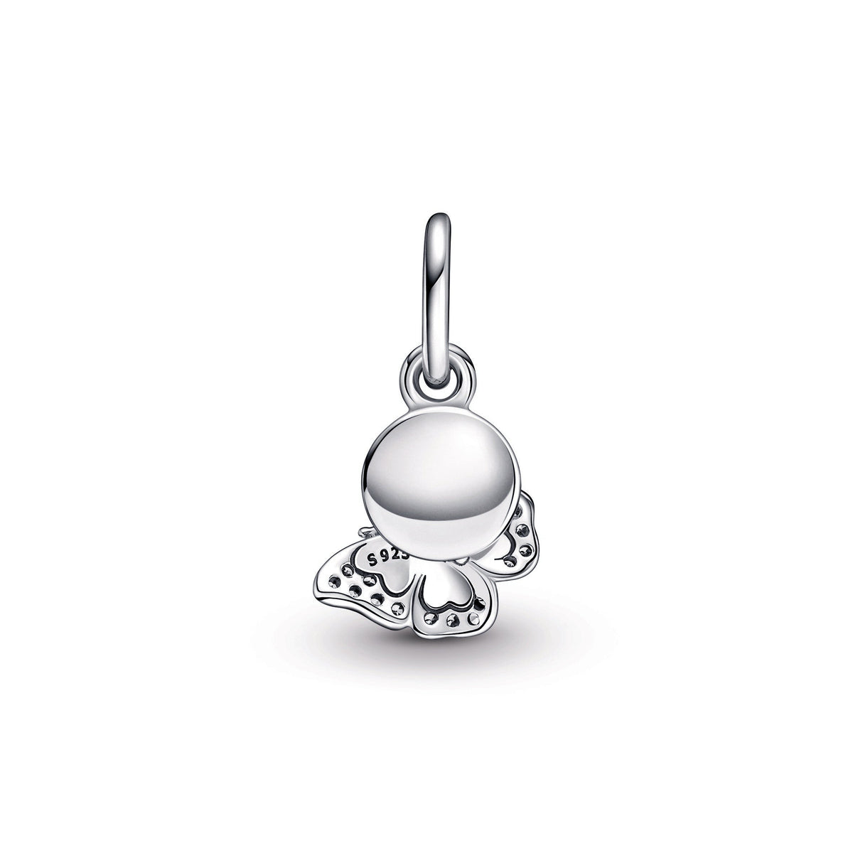 Dangle Charm – Sterling Silver – Blue Butterfly & Quote Double