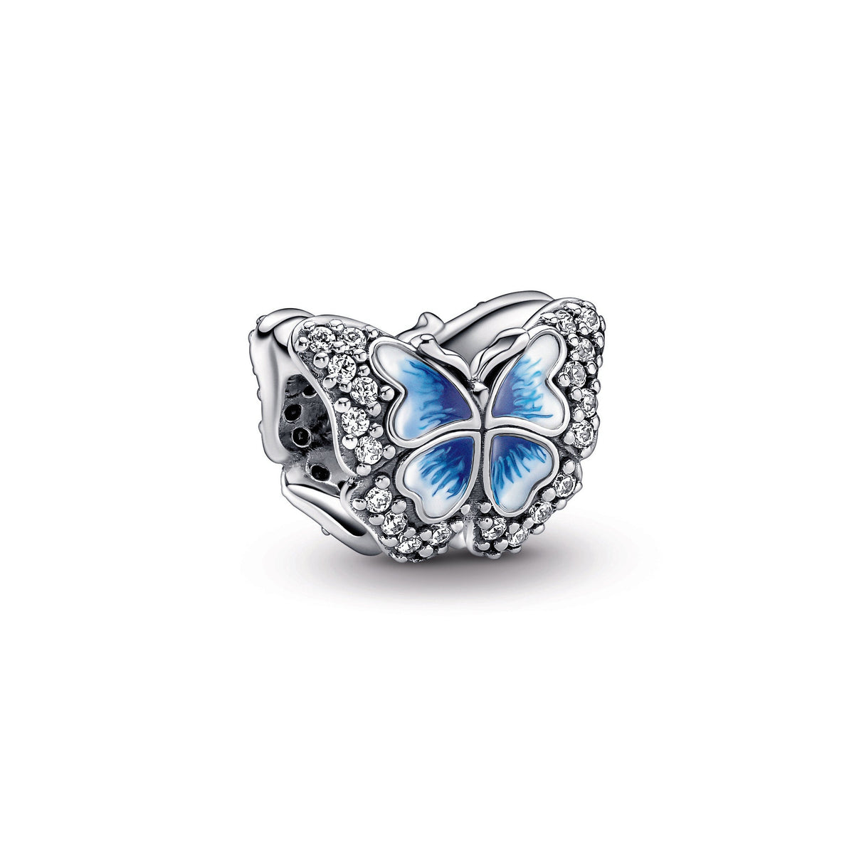 Charm – Sterling Silver – Blue Butterfly Sparkling