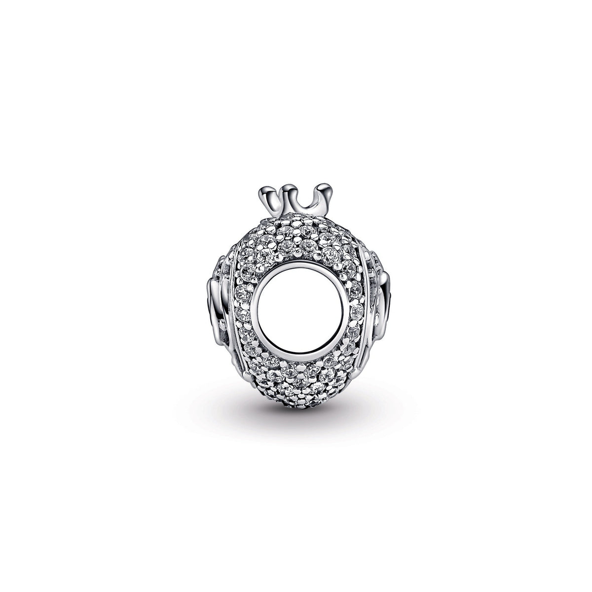 Charm – Sterling Silver – Regal Crown & Heart