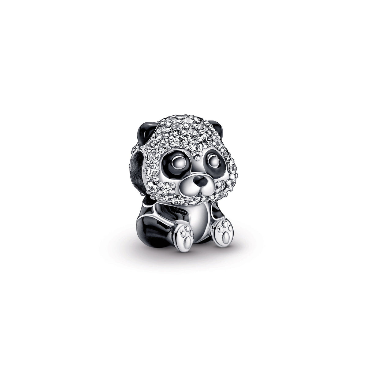 Charm – Sterling Silver – Sparkling Cute Panda