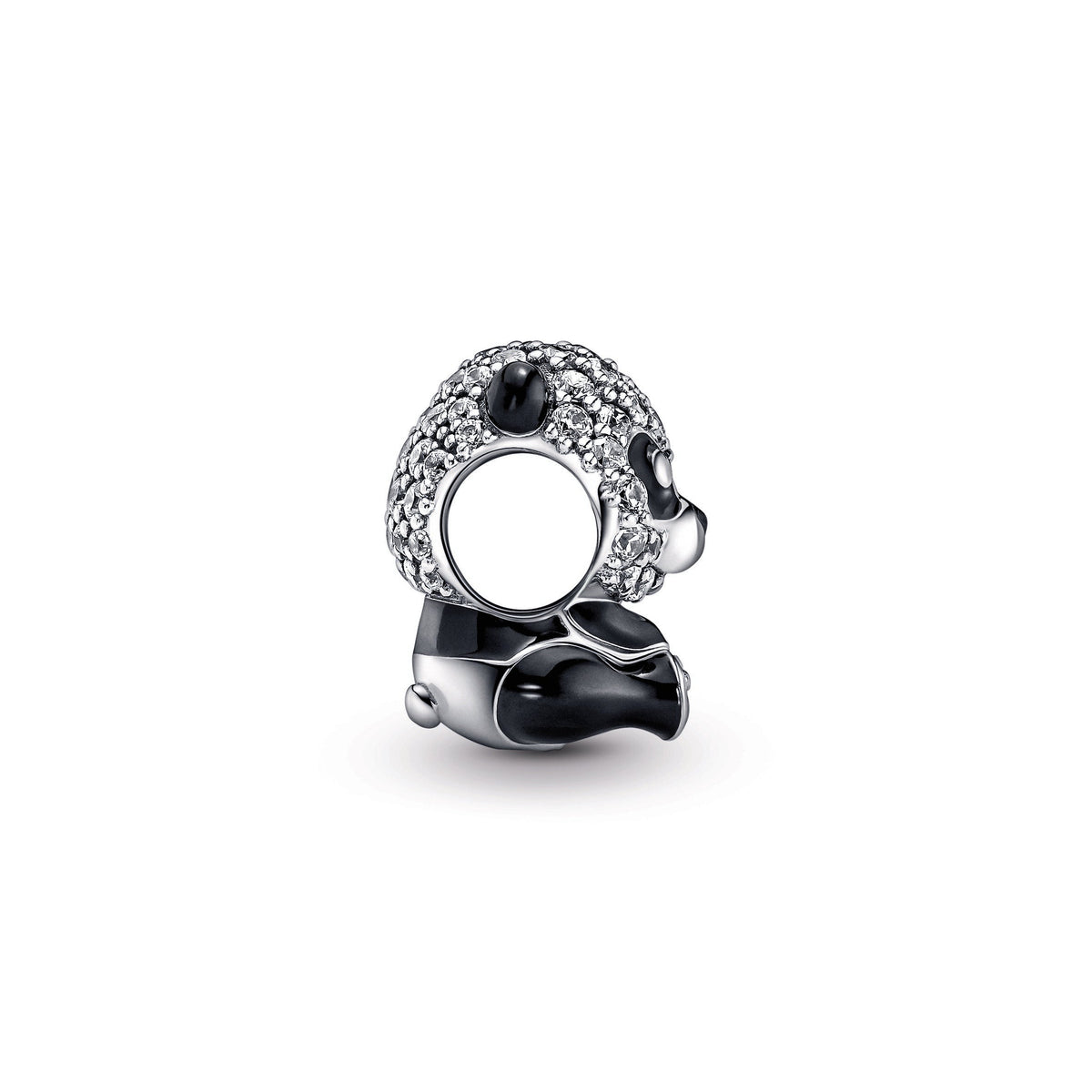 Charm – Sterling Silver – Sparkling Cute Panda