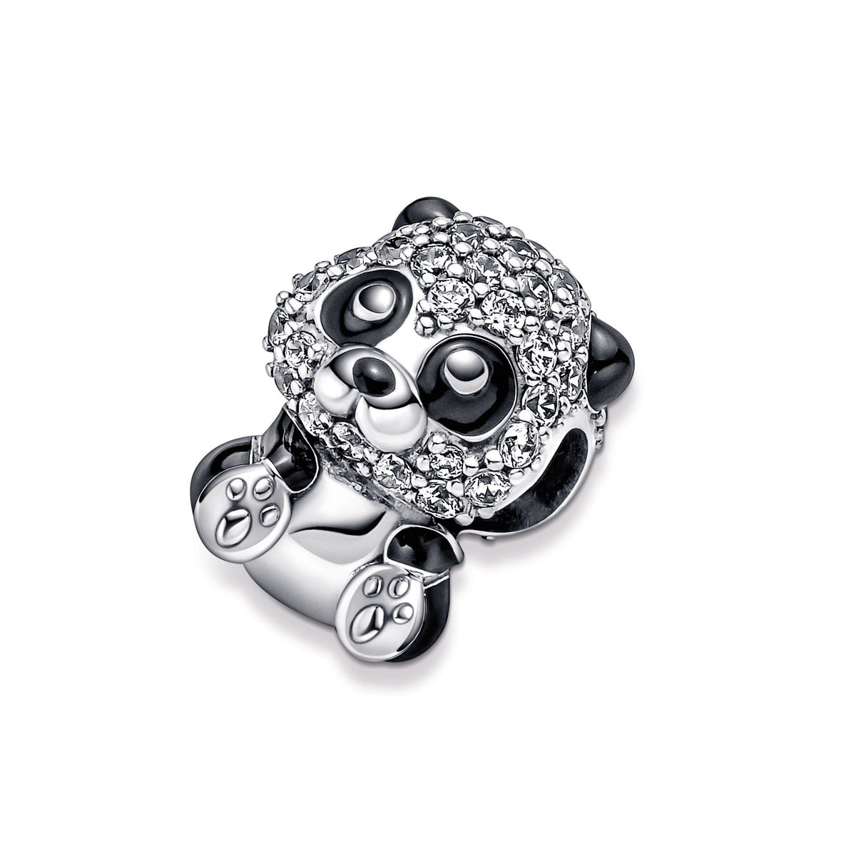 Charm – Sterling Silver – Sparkling Cute Panda