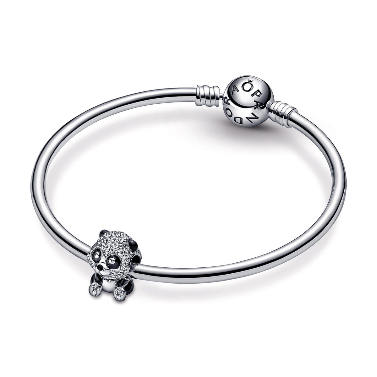 Charm – Sterling Silver – Sparkling Cute Panda