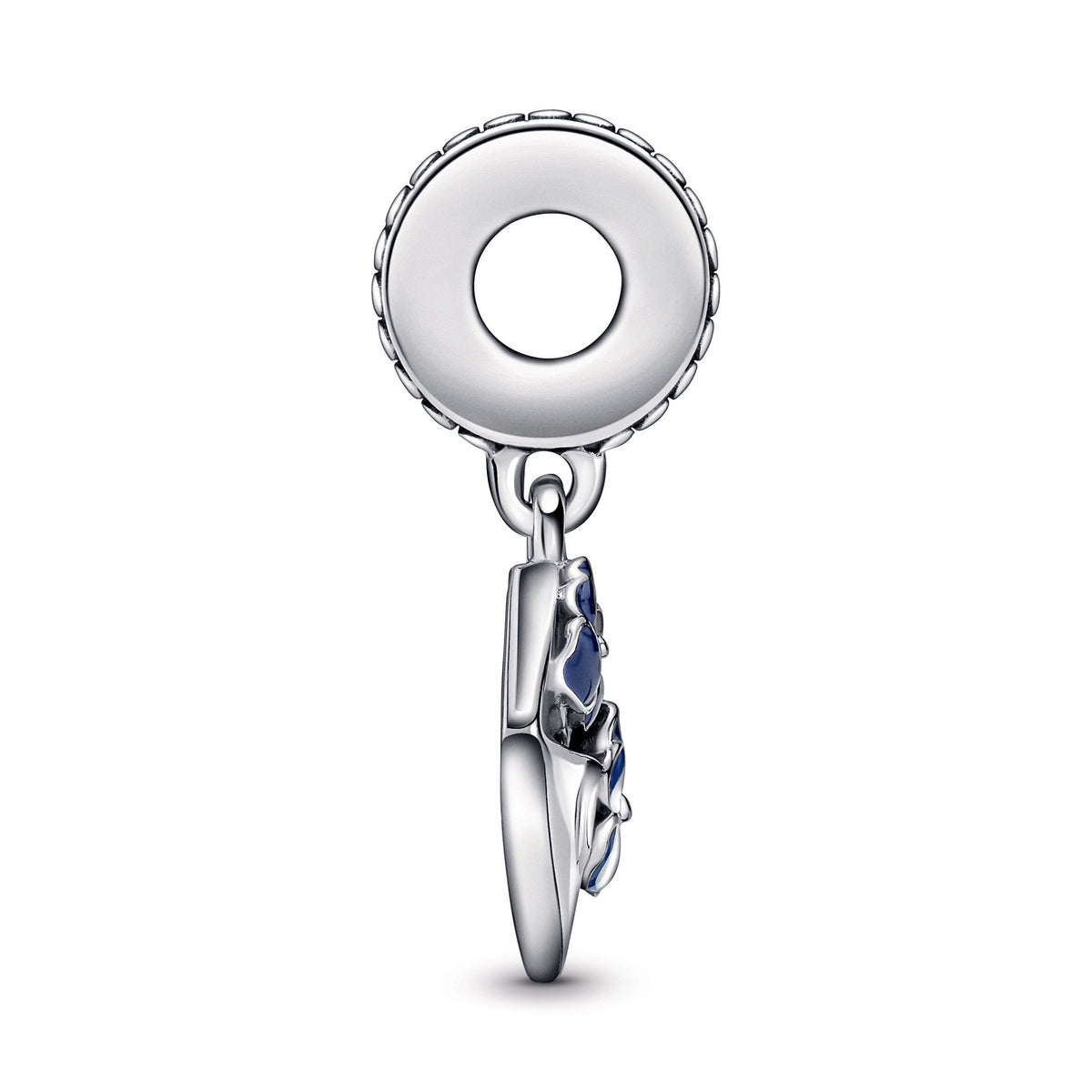 Dangle Charm – Sterling Silver – Pansy Flower Envelope