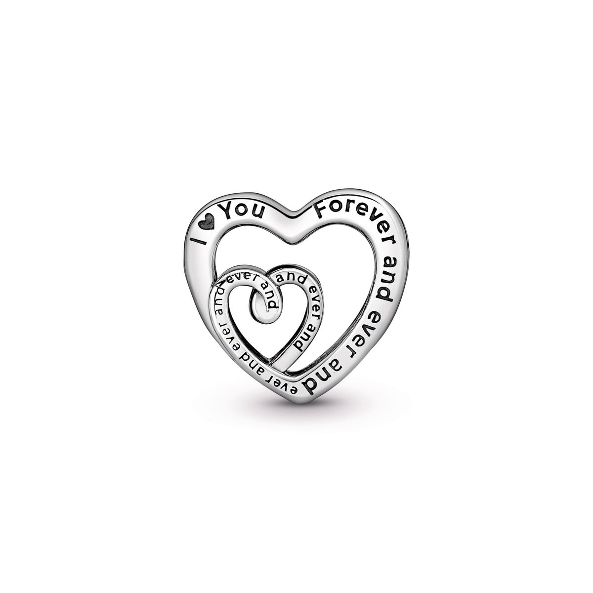 Charm – Sterling Silver – Entwined Infinite Hearts