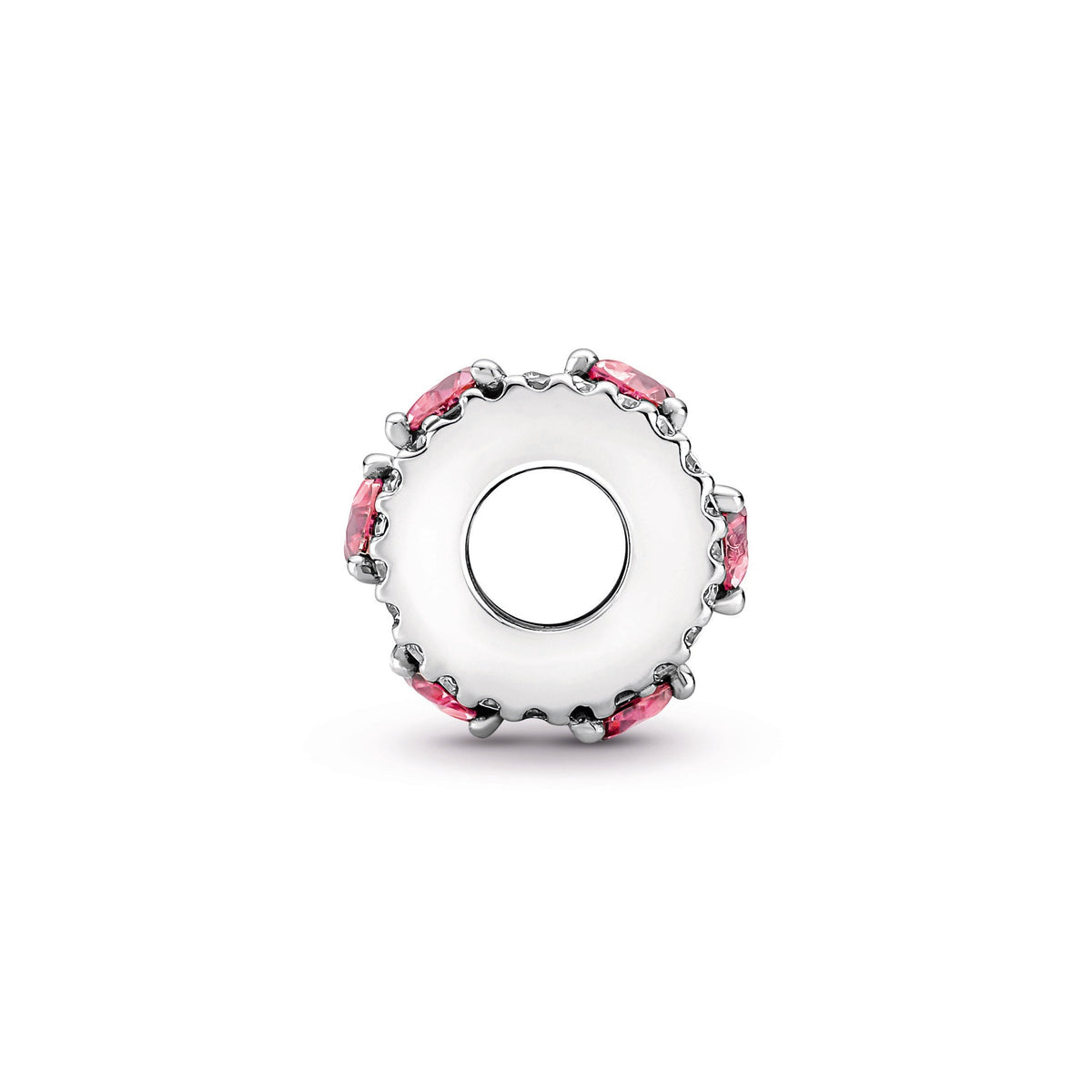 Charm – Sterling Silver – Sparkling Triple Halo Hearts