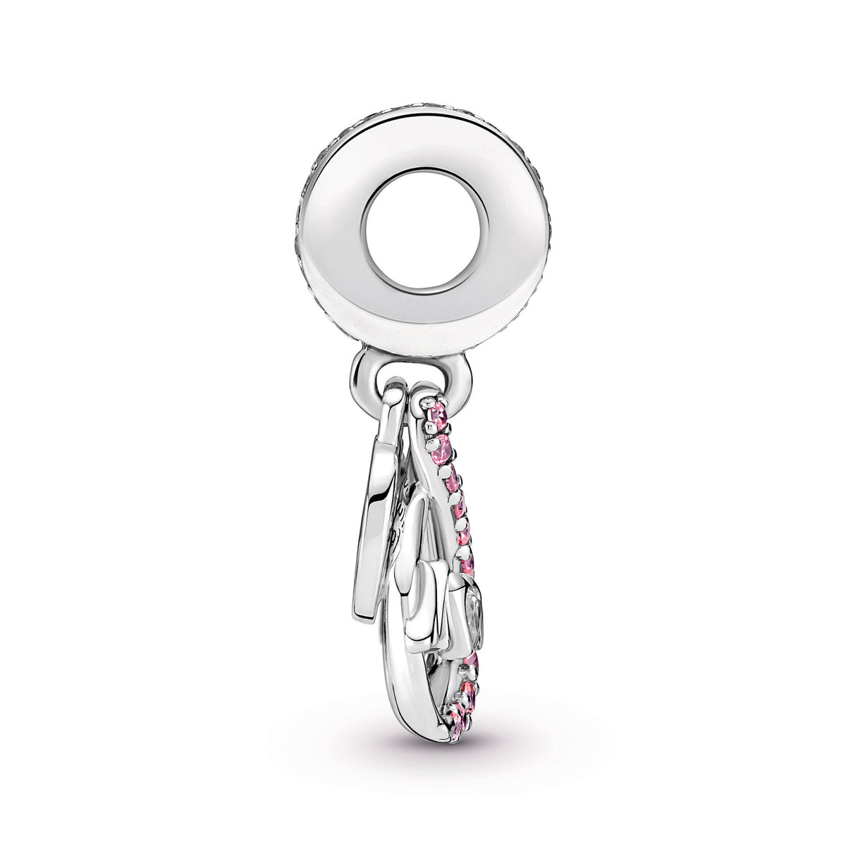 Dangle Charm – Sterling Silver – Mum Infinity Pavé Double