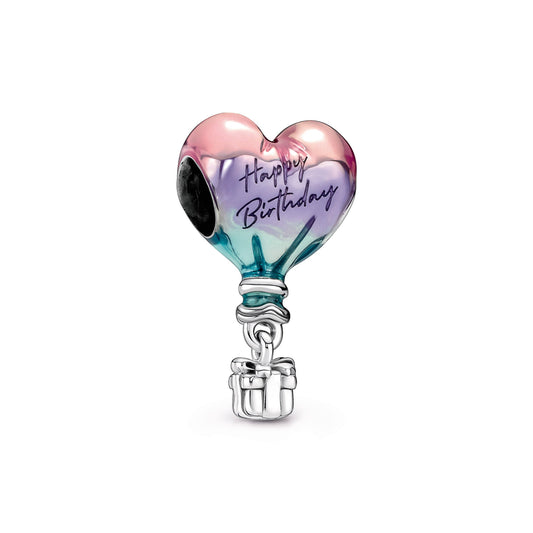 Charm – Sterling Silver – Happy Birthday Hot Air Balloon