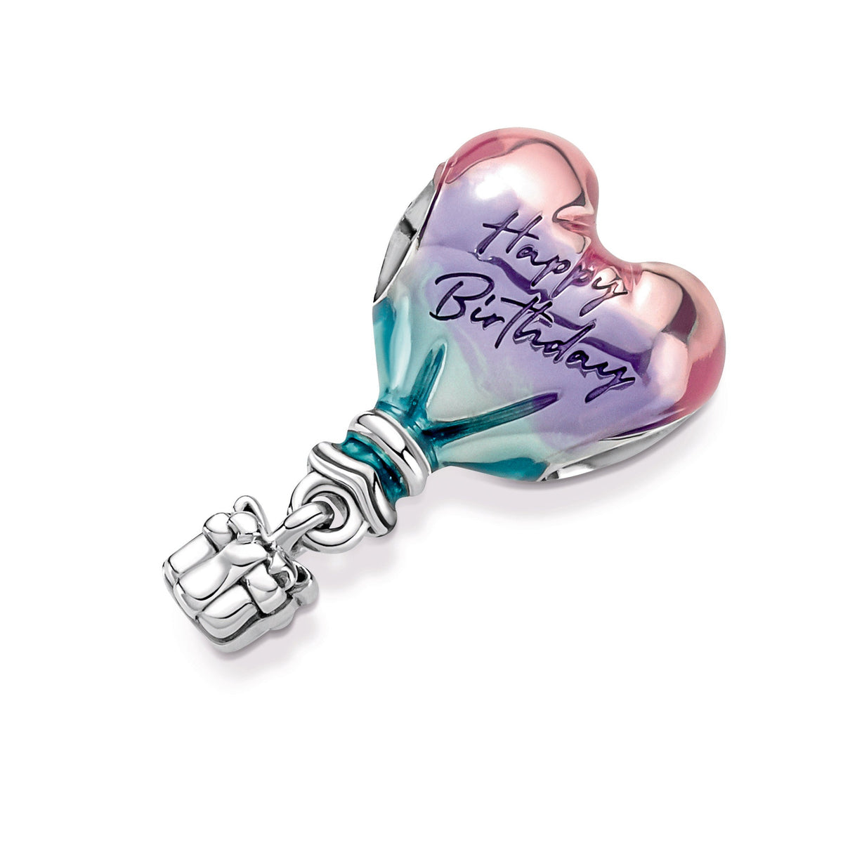 Charm – Sterling Silver – Happy Birthday Hot Air Balloon