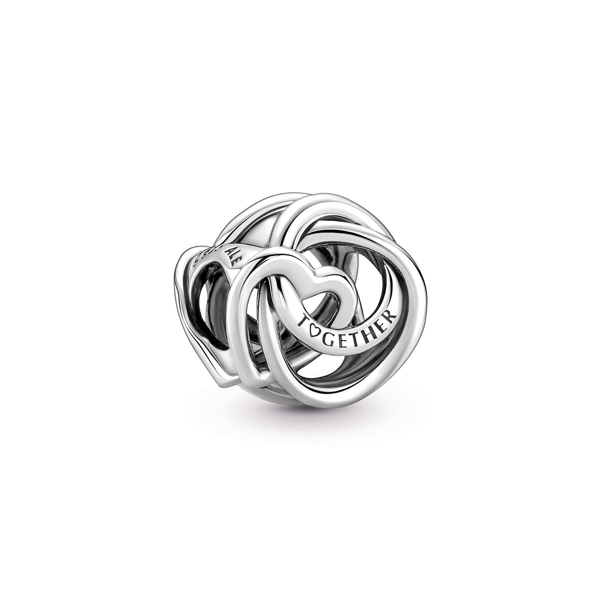 Charm – Sterling Silver – Family Always Encircled Heart