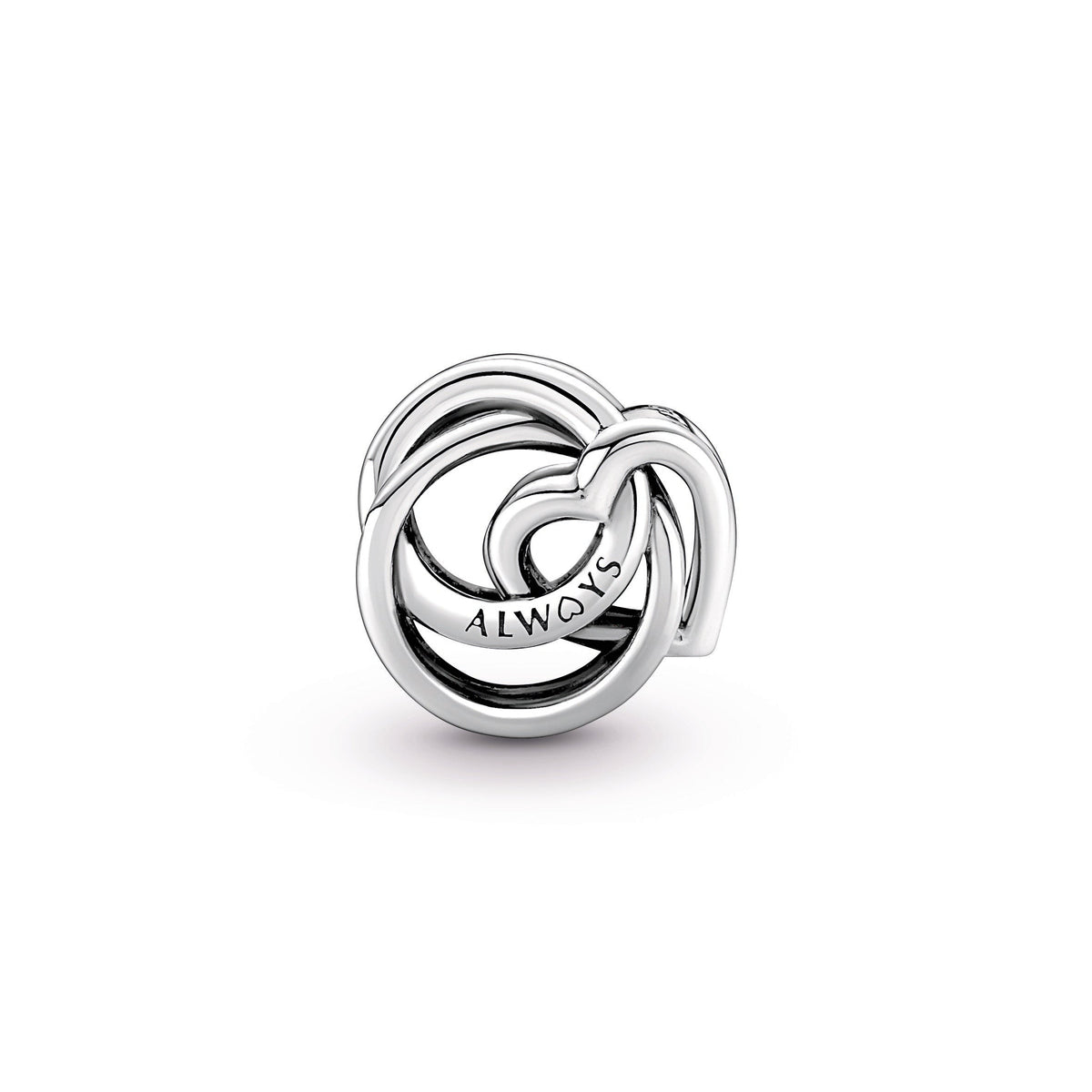 Charm – Sterling Silver – Family Always Encircled Heart