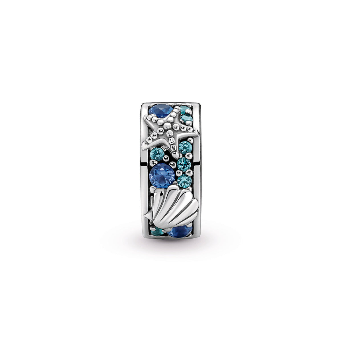 Clip Charm – Sterling Silver – Tropical Starfish & Shell