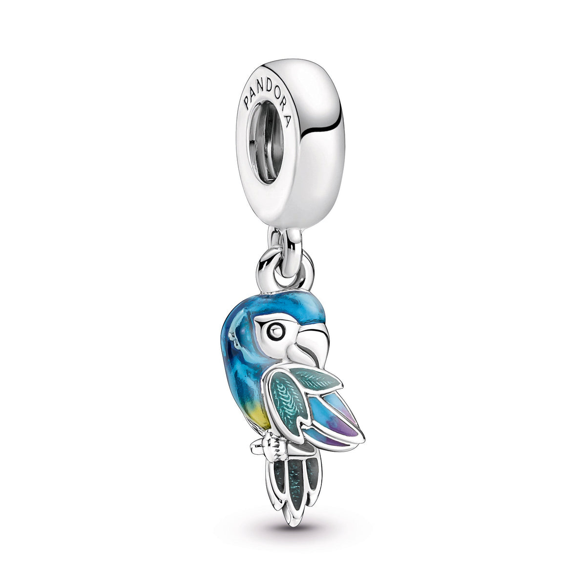 Dangle Charm – Sterling Silver – Jungle Paradise Parrot