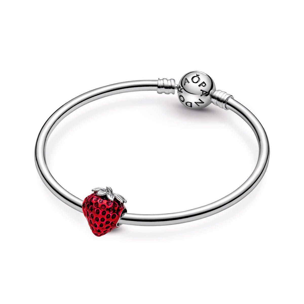 Charm – Sterling Silver – Seeded Strawberry Fruit