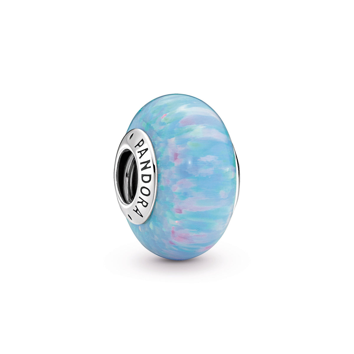Charm – Sterling Silver – Opalescent Ocean Blue