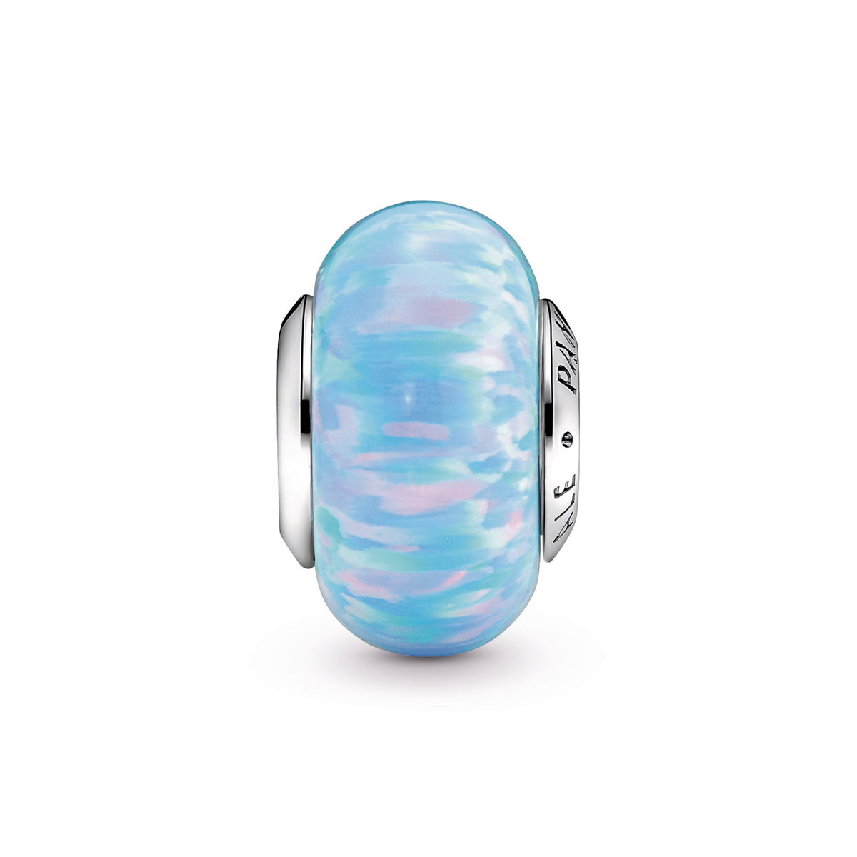 Charm – Sterling Silver – Opalescent Ocean Blue