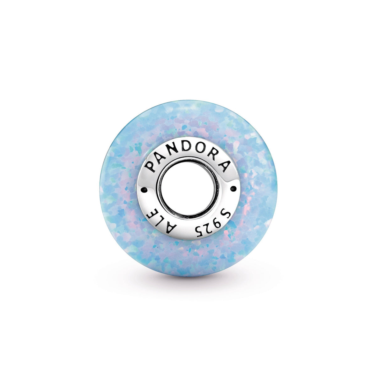 Charm – Sterling Silver – Opalescent Ocean Blue