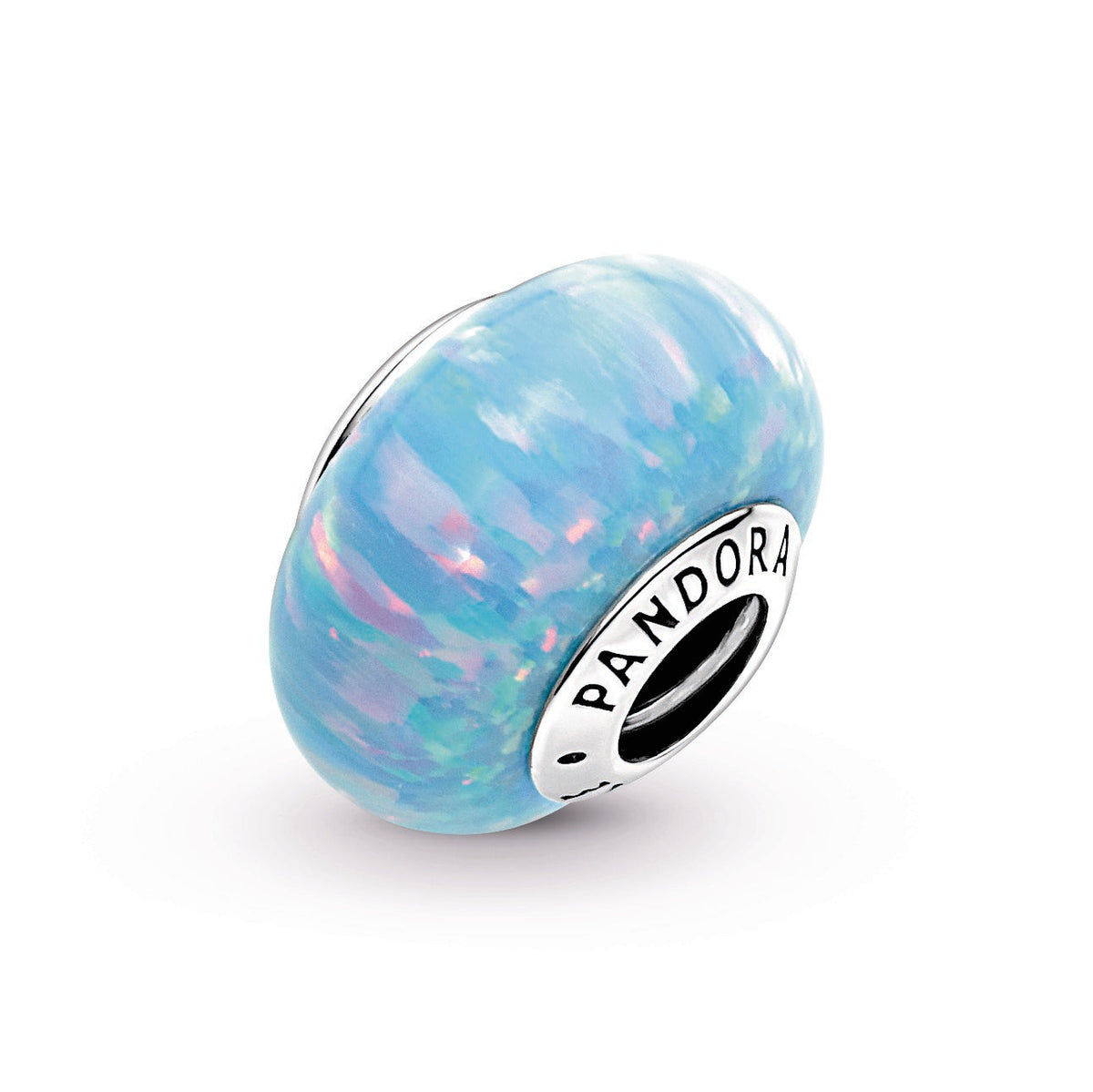 Charm – Sterling Silver – Opalescent Ocean Blue
