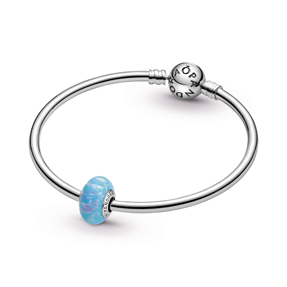 Charm – Sterling Silver – Opalescent Ocean Blue
