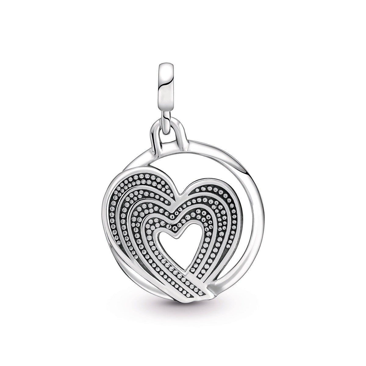 Charm – Sterling Silver – Pandora ME Rainbow Heart of Freedom Medallion
