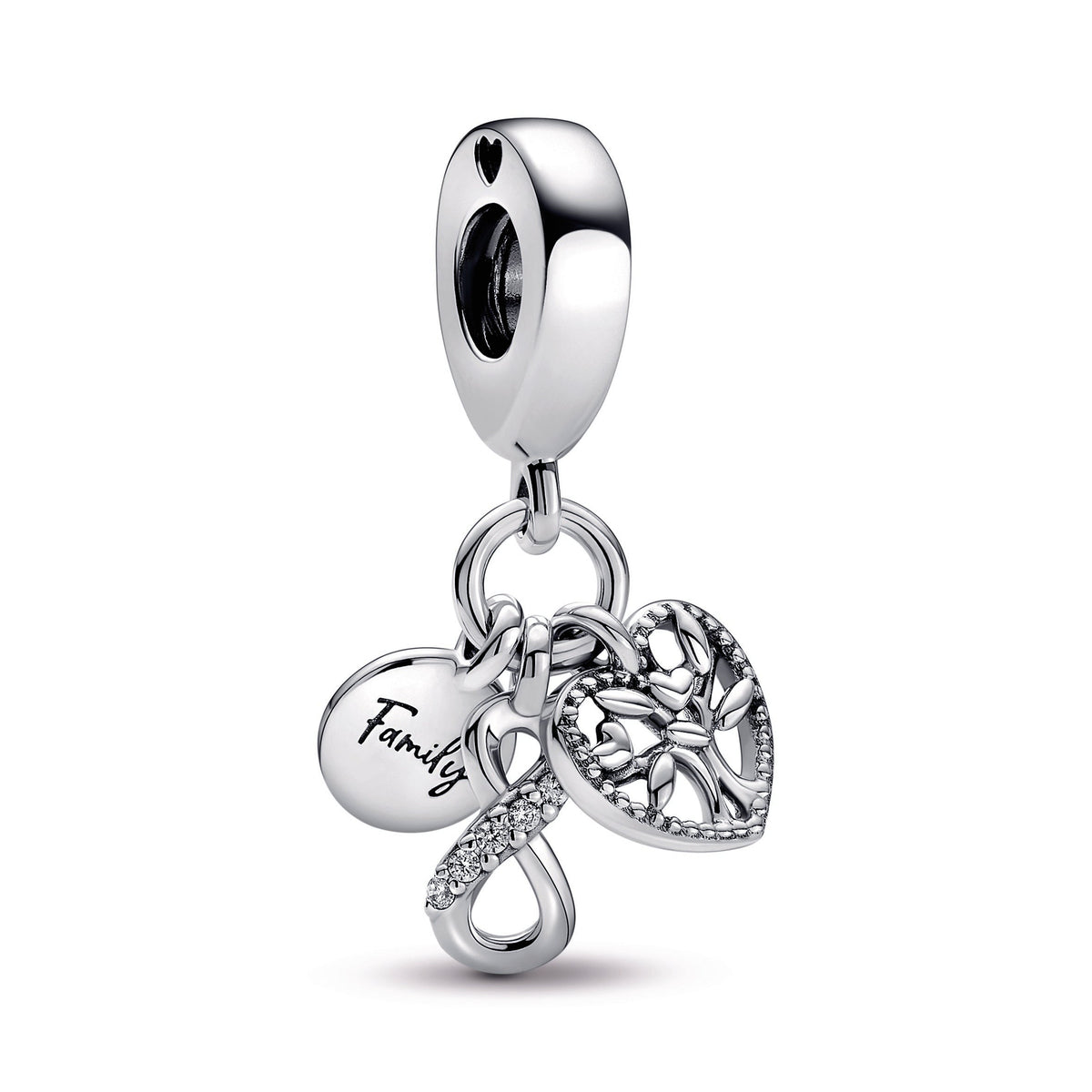 Dangle Charm – Sterling Silver – Family Infinity Triple