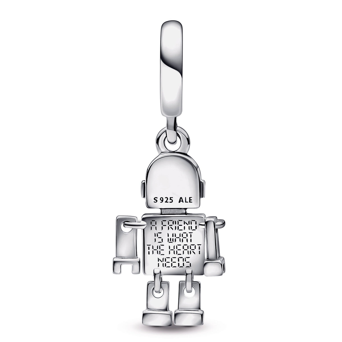 Dangle Charm – Sterling Silver – Bestie Bot Robot