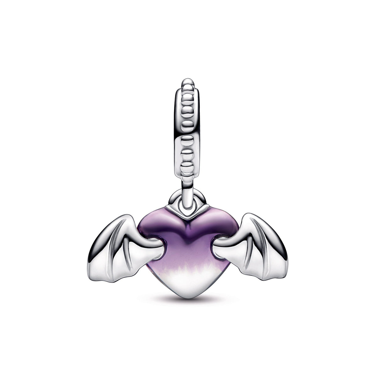 Dangle Charm – Sterling Silver – Vampire Winged Heart