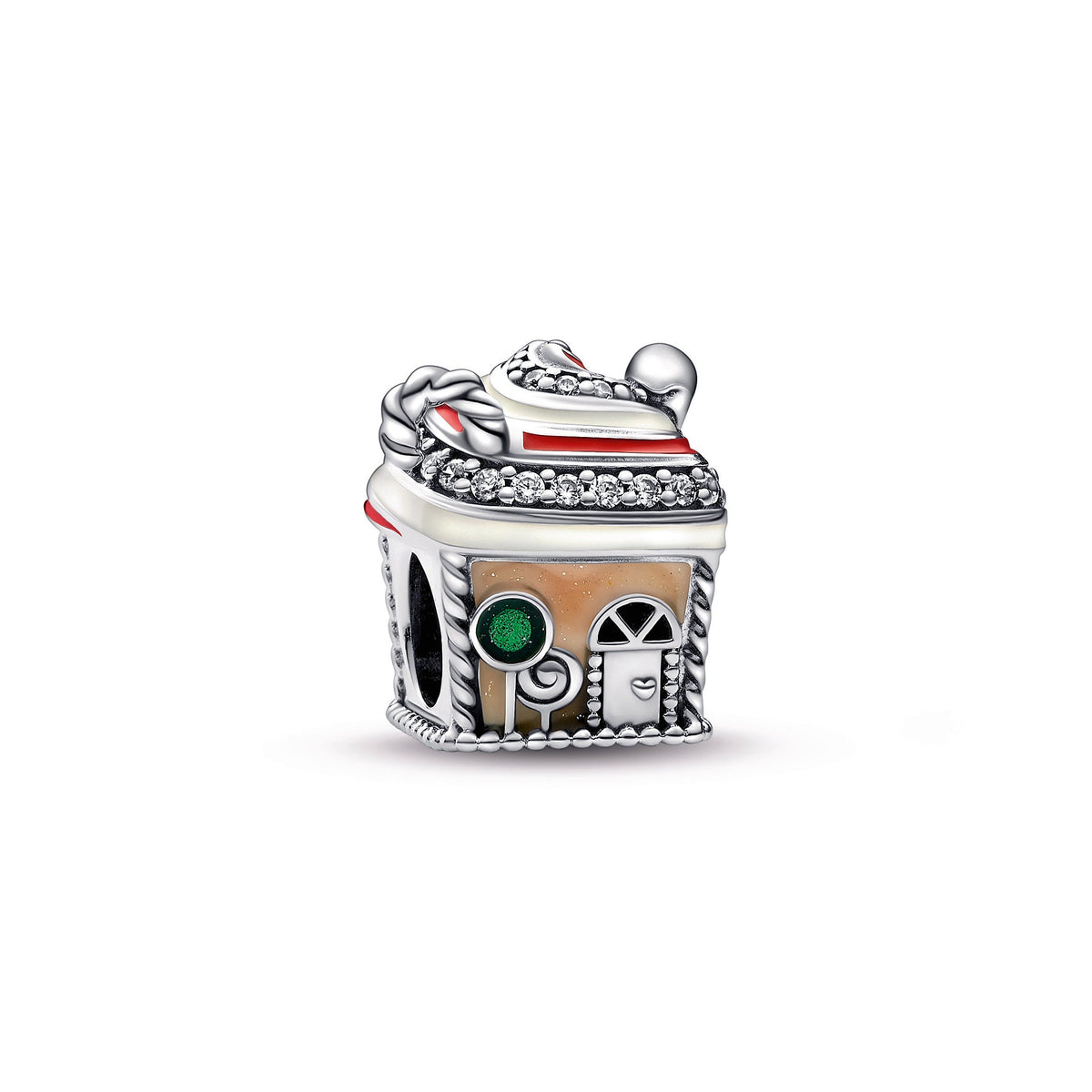 Charm – Sterling Silver – Festive Gingerbread House