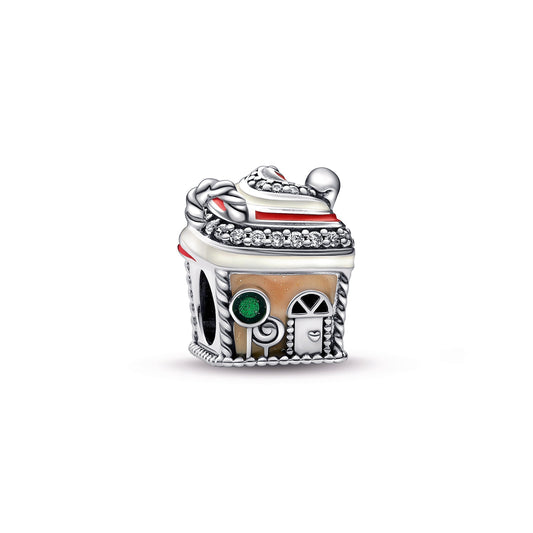 Charm – Sterling Silver – Festive Gingerbread House