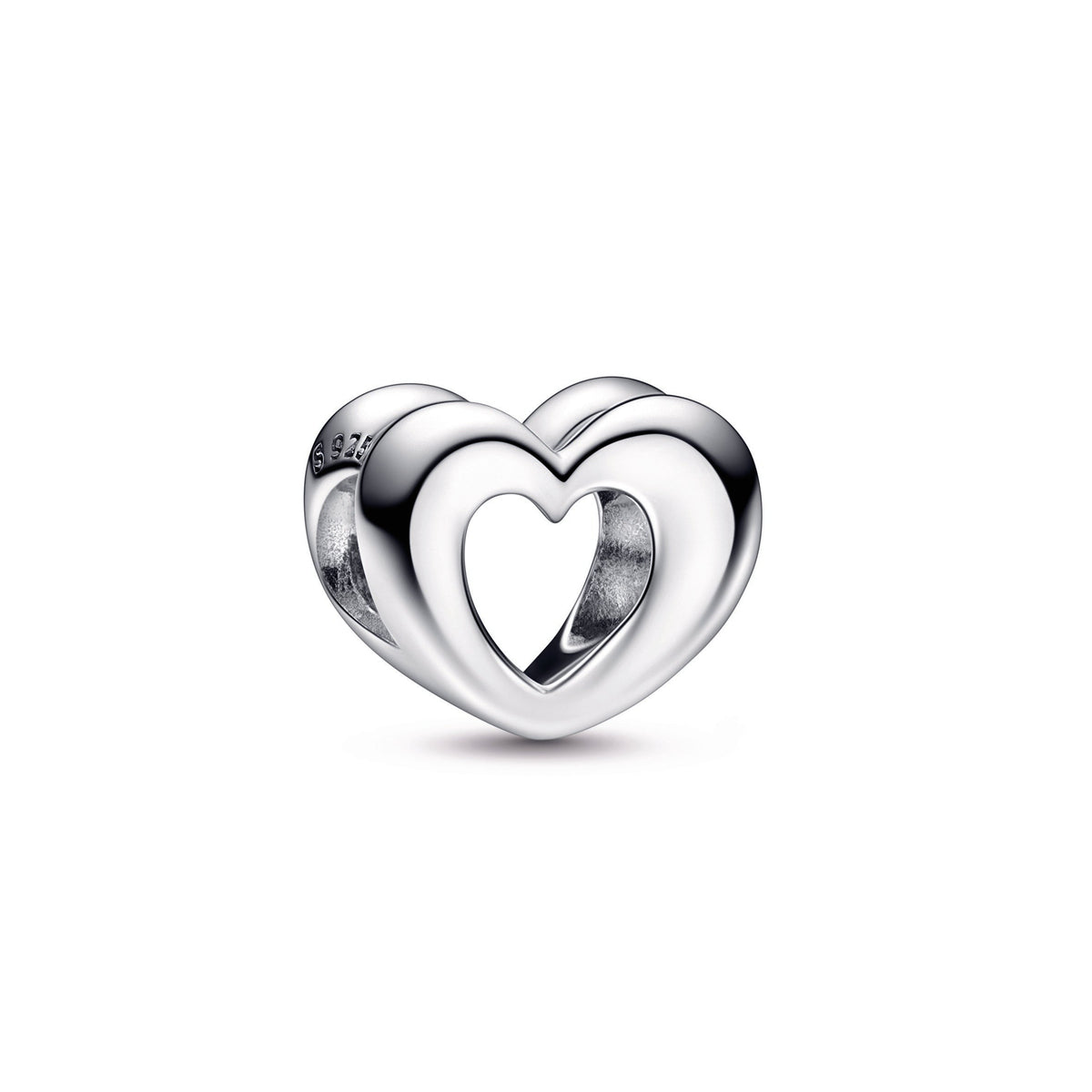 Charm – Sterling Silver – Radiant Open Heart