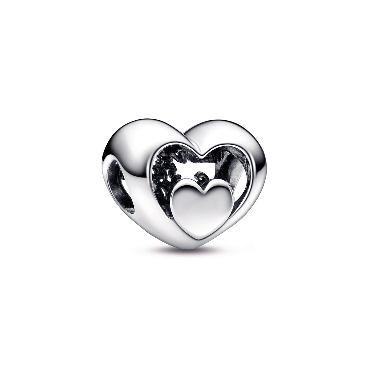 Charm – Sterling Silver – Openwork Heart & Script