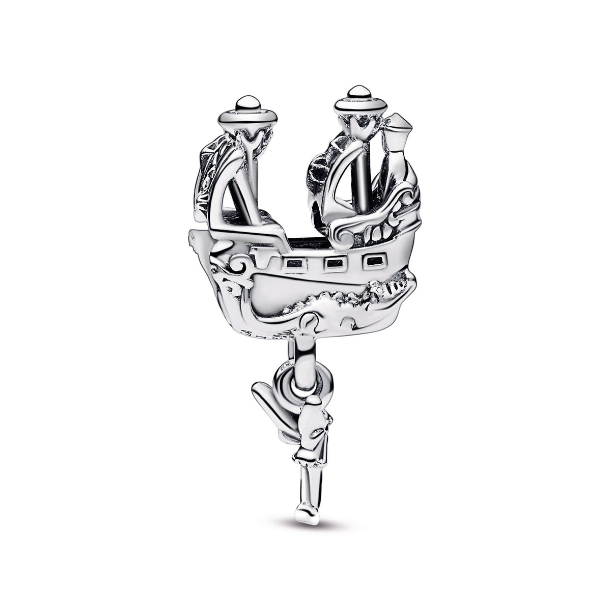Charm – Sterling Silver – Disney Tinker Bell & Captain Hook's Pirate Ship